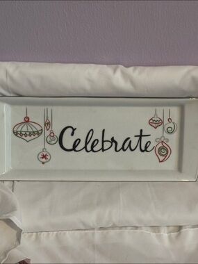 St Nicholas Square Celebrate Holiday Decorative Platter